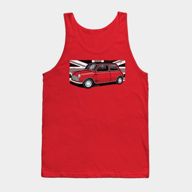 The classic English sport utility vehicle with Union Jack background Tank Top by jaagdesign